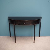 BLACK METAL CURVED CONSOLE TABLE     - CAFE, SIDETABLES